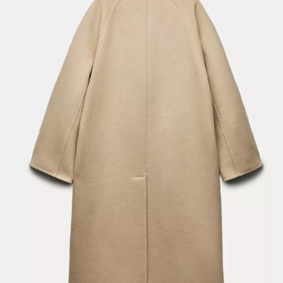 ZARA FW24 CAMEL DOUBLE FACED WOOL COAT S/M and M/L available NWT - Picture 8 of 10